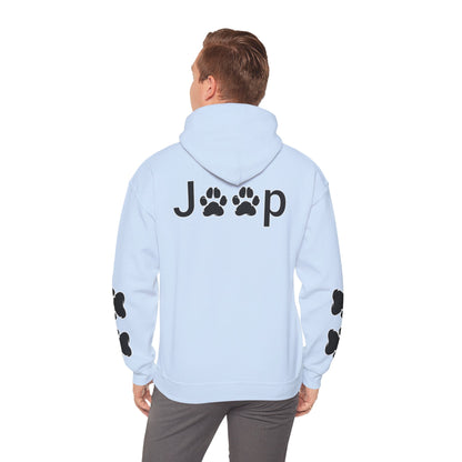 Jeep Paw Print Hoodie — Cute Paw Logo Pullover for Dog & Jeep Lovers
