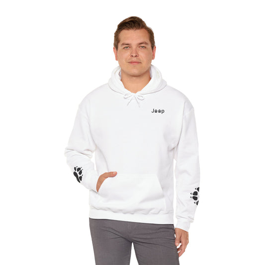 Jeep Paw Print Hoodie — Cute Paw Logo Pullover for Dog & Jeep Lovers