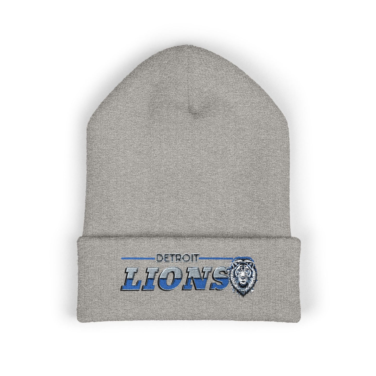 Detroit Lions Football Cuffed Embroidered Beanie Fan Gear