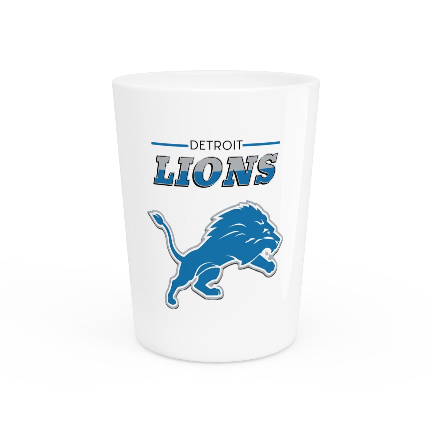 Detroit Lions Shot Glass | NFL Game Day Gift, Party Favor, Collector's Item, Football Decor, Sports Memorabilia - The Jolly Bobber 