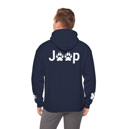 Jeep Paw Print Hoodie — Cute Paw Logo Pullover for Dog & Jeep Lovers