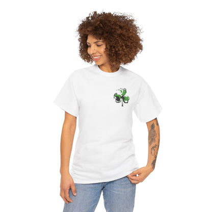 Shamrock Paint-Splash Tee — Green St. Patrick's Day Clover T-Shirt