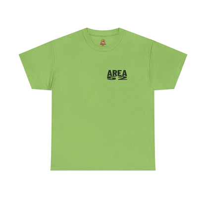 Area 52 T-Shirt – Vintage Stamp Design (Work Hard Play Hard, Luther MI)