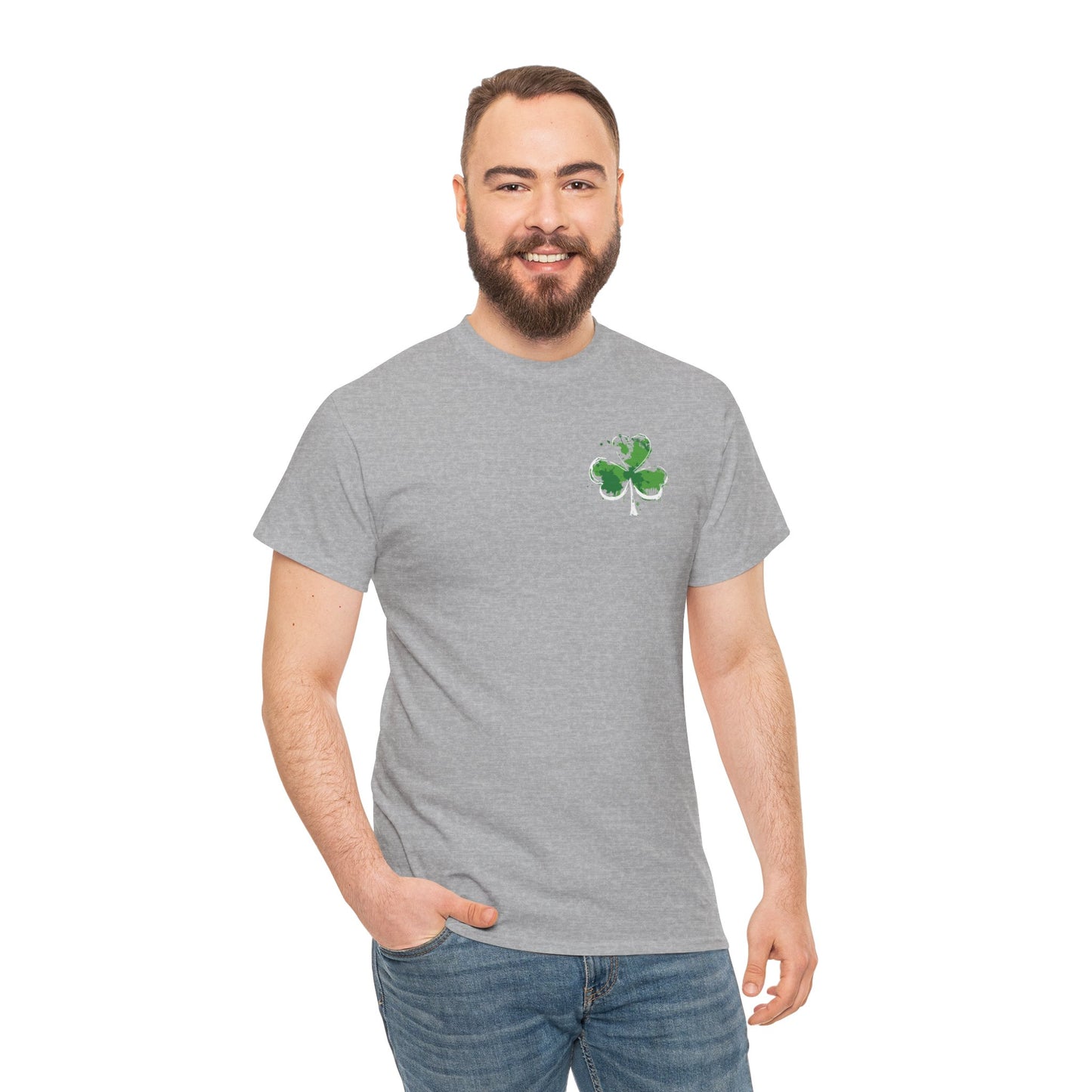 Shamrock Paint-Splash Tee — Green St. Patrick's Day Clover T-Shirt