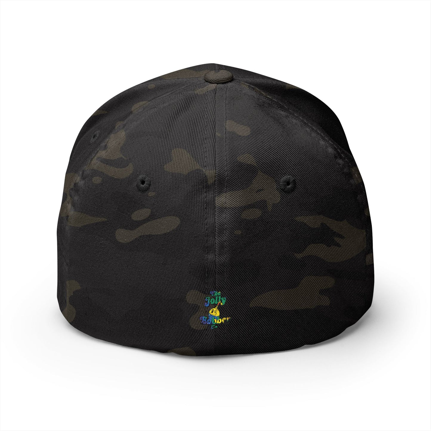 Vytautas Fitted Embroidered Cap — Retro Script Logo Fitted Baseball Hat