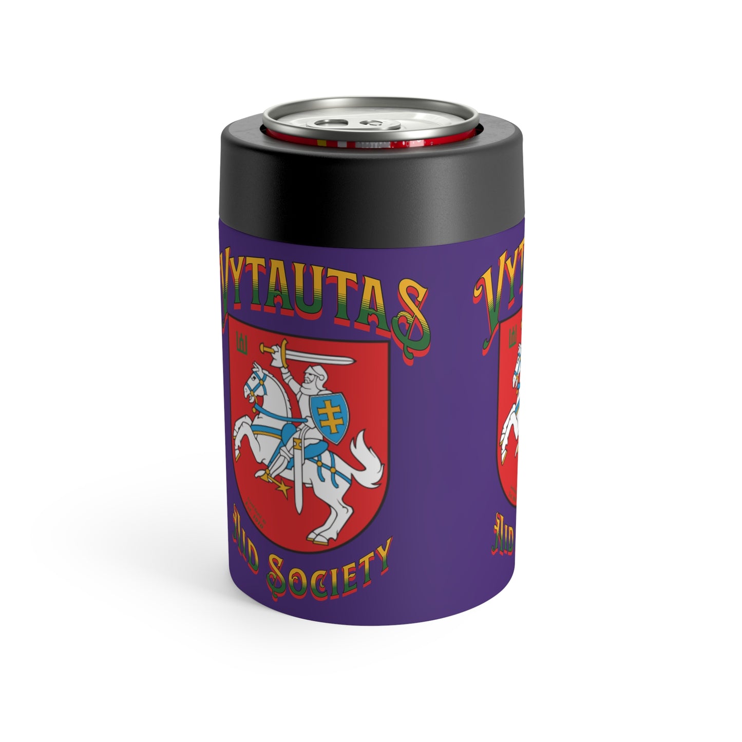 Vytautas Can Holder Purple — Vytautas Aid Society Shield Cooler