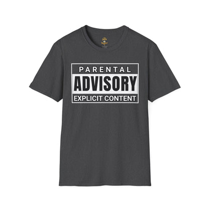 Graphic Tee - Iconic 'Parental Advisory Explicit Content' Design for Edgy Gen X - The Jolly Bobber 