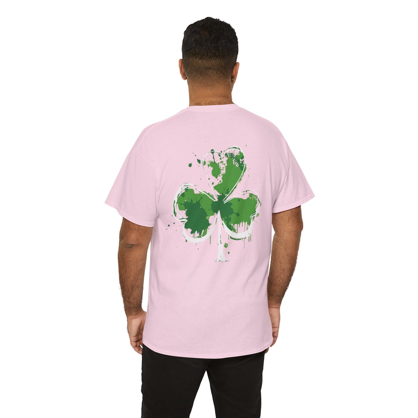 Shamrock Paint-Splash Tee — Green St. Patrick's Day Clover T-Shirt