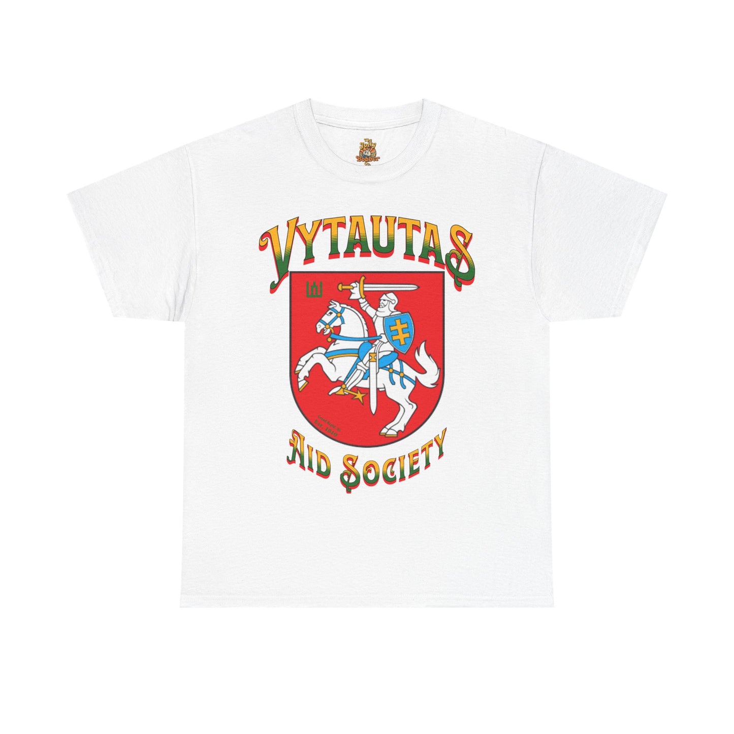 Vytautas Aid Society T‑Shirt — Lithuanian Coat of Arms 1 Graphic Tee