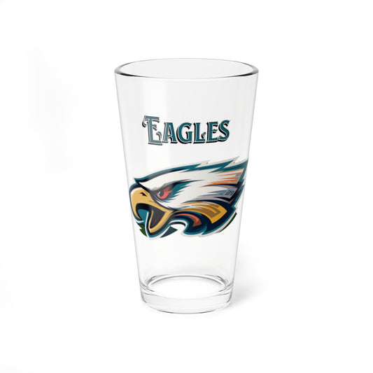Eagles Glass 16oz Football Game Sports Barware Drinkware