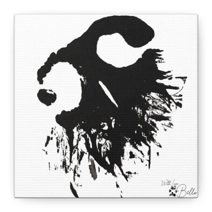 Custom Abstract Black Ink Pet Art Canvas