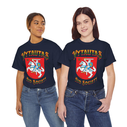 Vytautas Aid Society T‑Shirt — Lithuanian Coat of Arms 1 Graphic Tee