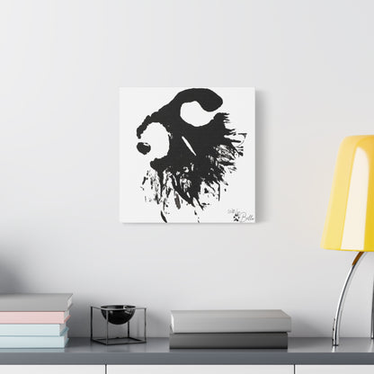 Custom Abstract Black Ink Pet Art Canvas