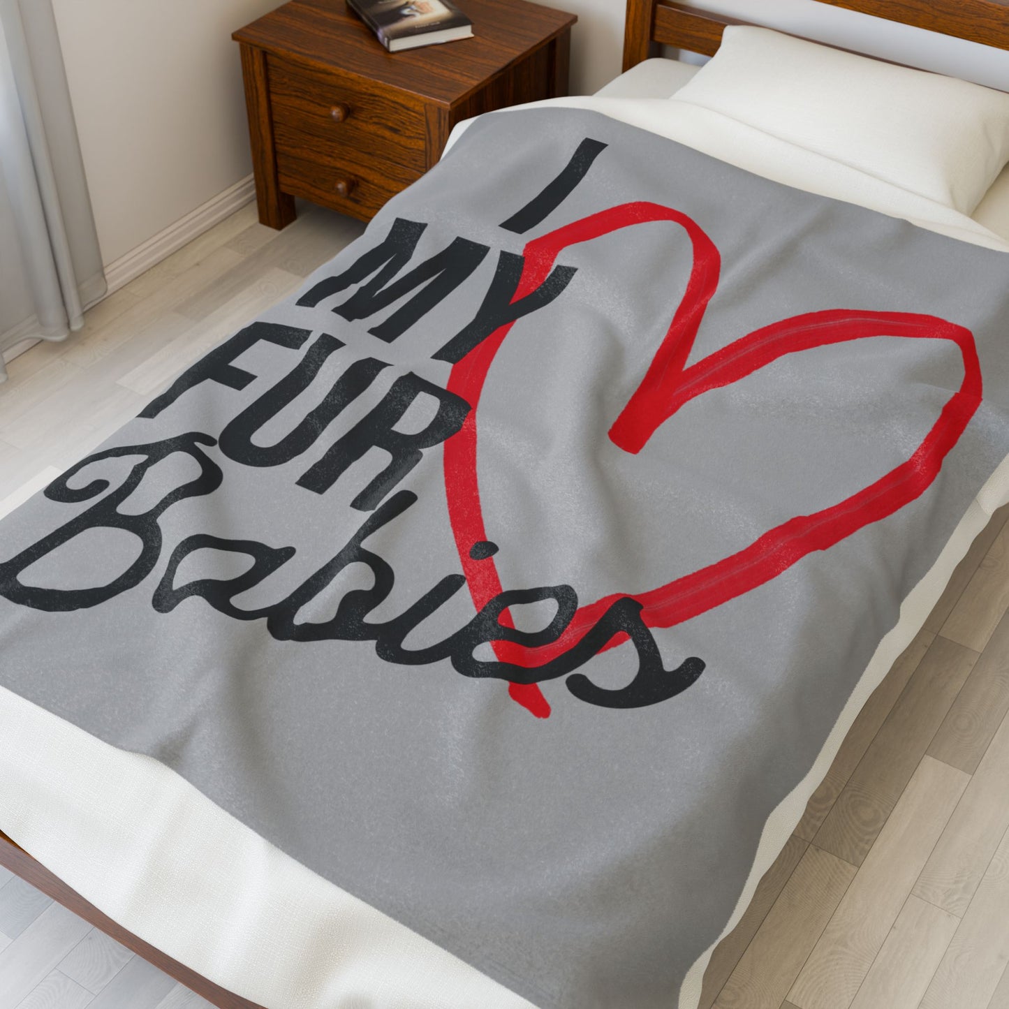 Pet Lovers I love My Fur Babies Plush Blanket - Soft, Cozy Throw for Fur Baby Enthusiasts