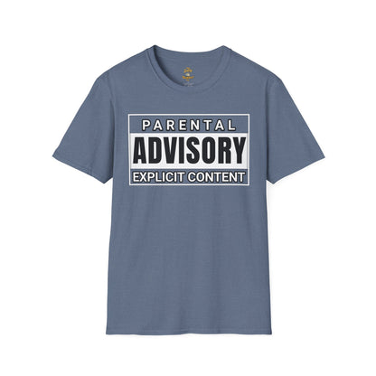 Graphic Tee - Iconic 'Parental Advisory Explicit Content' Design for Edgy Gen X - The Jolly Bobber 