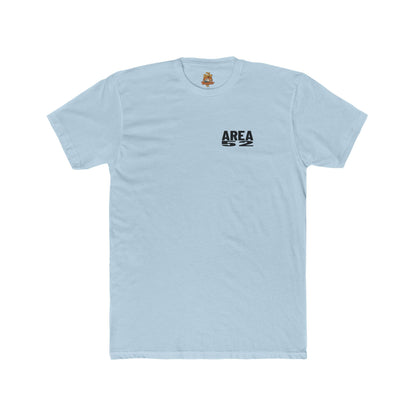 Area 52 Luther MI Stamp T-Shirt — "Work Hard Play Hard Stay Weird" Vintage Badge Tee