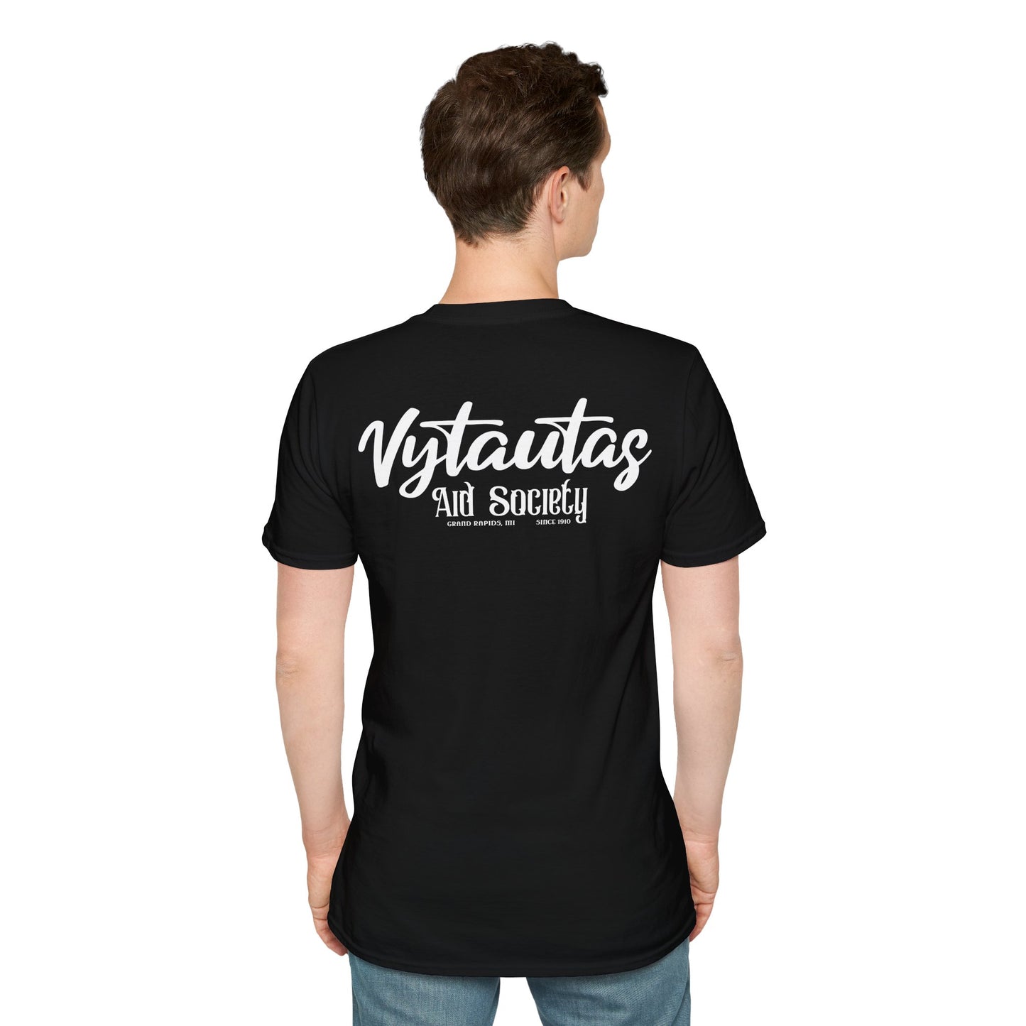 Vytautas Aid Society T-Shirt — Minimal Script Logo Tee