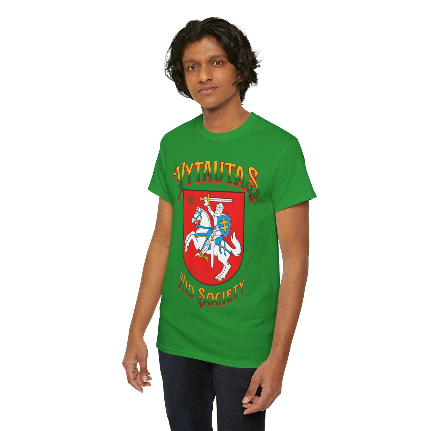 Vytautas Aid Society T‑Shirt — Lithuanian Coat of Arms 1 Graphic Tee