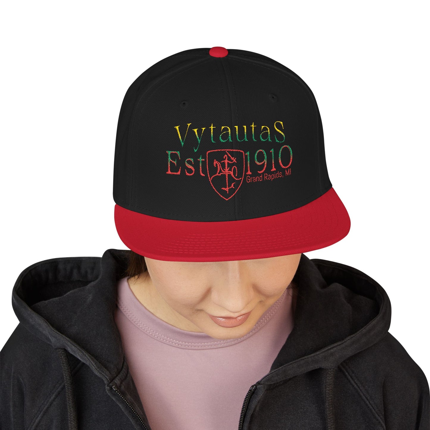 Vytautas Est. 1910 Crest 2 Embroidered Atlanta 1910 Snapback Hat