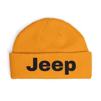 Jeep Cuff Beanie — Embroidered Logo Knit Hat for Jeep Fans