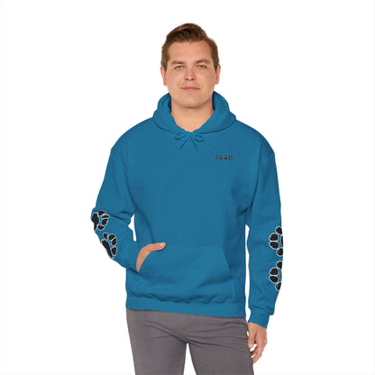Jeep Paw Print Hoodie — Cute Paw Logo Pullover for Dog & Jeep Lovers