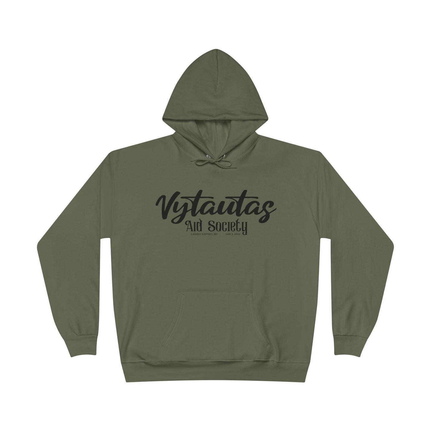 Vytautas Aid Society Hoodie — Simple Script Logo Pullover