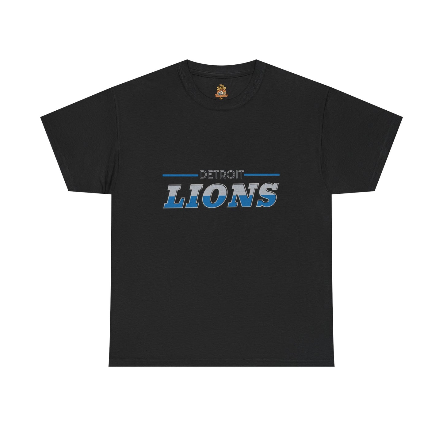 Detroit Lions Unisex Heavy Cotton Tee - Sports Fan Apparel, Game Day T-Shirt, Football Merchandise, Casual Wear, Gift for Him/Her - The Jolly Bobber 