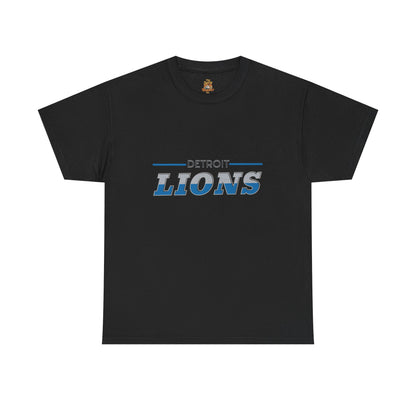 Detroit Lions Unisex Heavy Cotton Tee - Sports Fan Apparel, Game Day T-Shirt, Football Merchandise, Casual Wear, Gift for Him/Her - The Jolly Bobber 