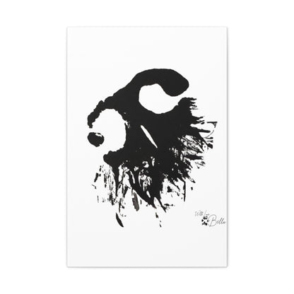 Custom Abstract Black Ink Pet Art Canvas