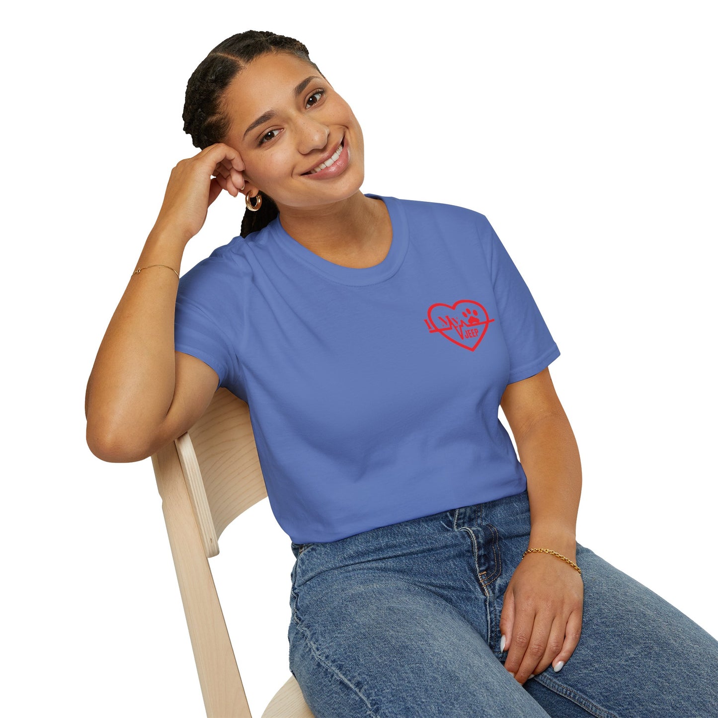 Jeep Heartbeat T-Shirt — Jeep Life Heart EKG Logo Tee