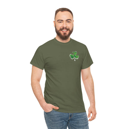 Shamrock Paint-Splash Tee — Green St. Patrick's Day Clover T-Shirt