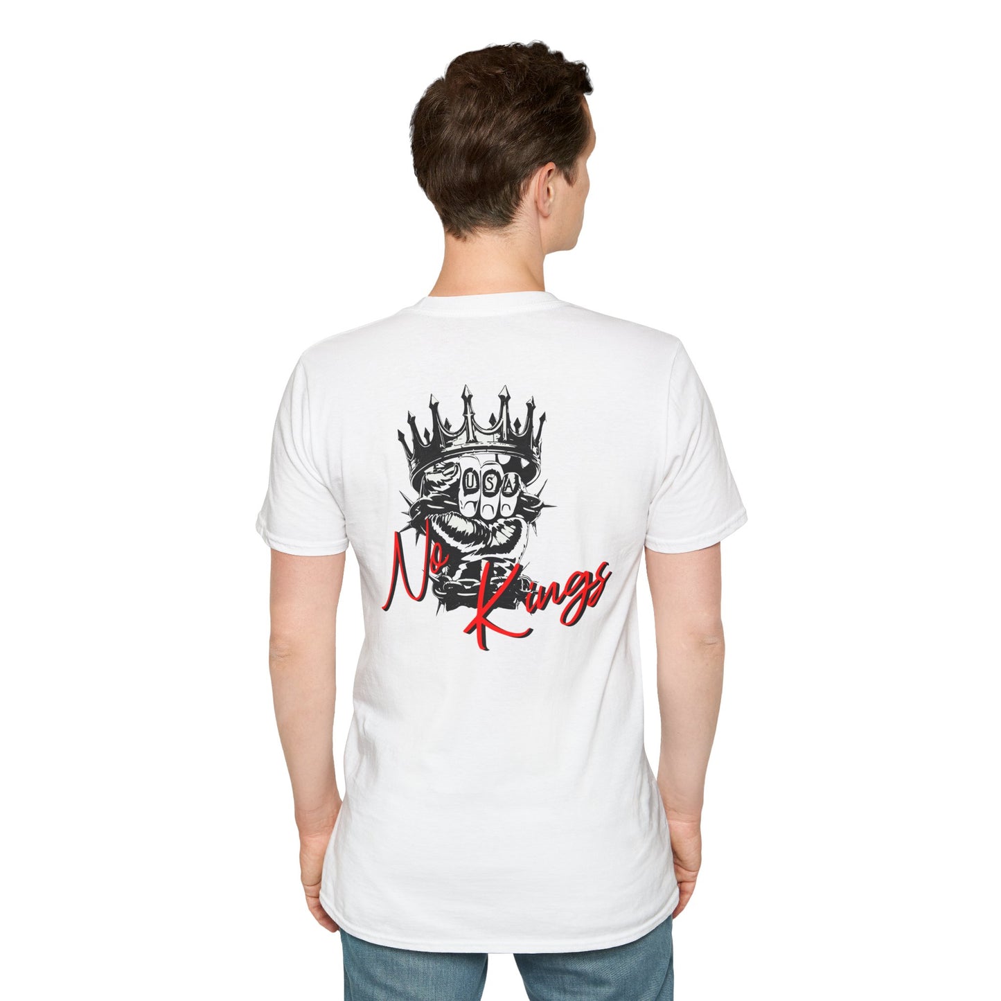 T-Shirt — 'No Kings' Skull Crown Graphic Tee