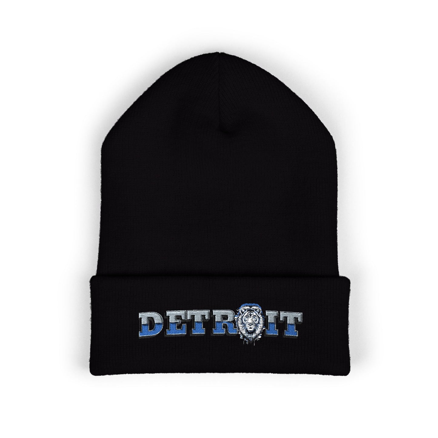 Detroit Lions Football Cuffed Embroidered Beanie Fan Gear