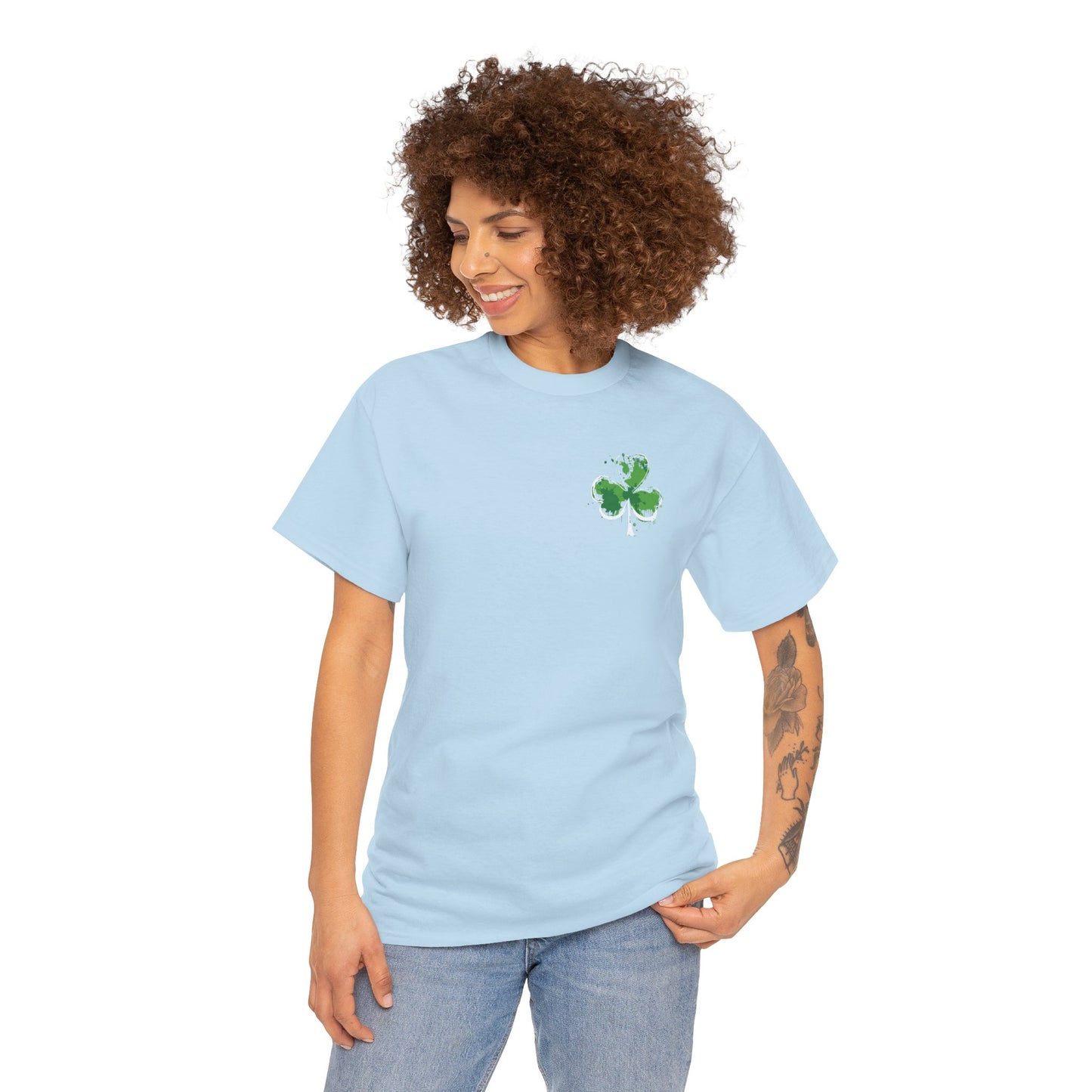 Shamrock Paint-Splash Tee — Green St. Patrick's Day Clover T-Shirt