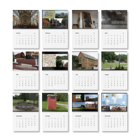 Lithuanian 2026 Wall Calendar — Historic Photos and local Vytautus Mi Photos, Monthly Planner