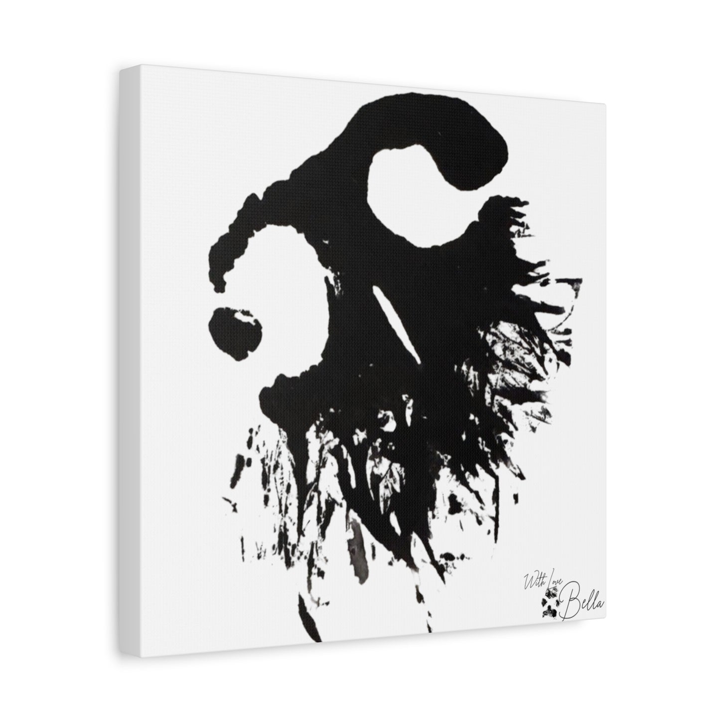 Custom Abstract Black Ink Pet Art Canvas