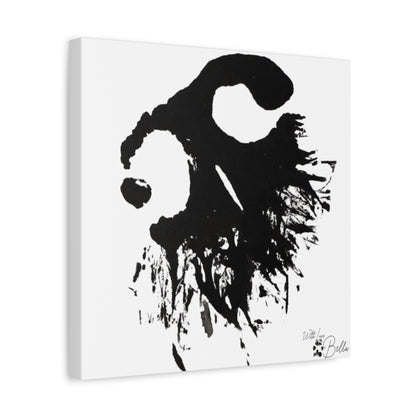 Custom Abstract Black Ink Pet Art Canvas