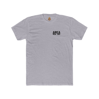 Area 52 Luther MI Stamp T-Shirt — "Work Hard Play Hard Stay Weird" Vintage Badge Tee