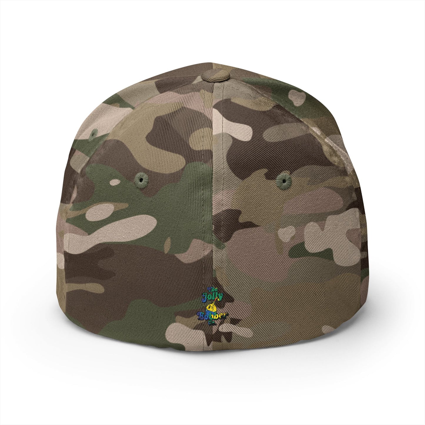Vytautas Fitted Embroidered Cap — Retro Script Logo Fitted Baseball Hat