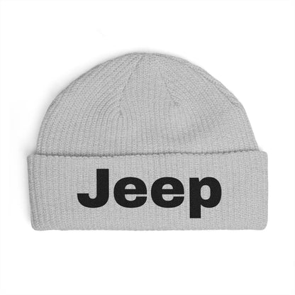 Jeep Cuff Beanie — Embroidered Logo Knit Hat for Jeep Fans