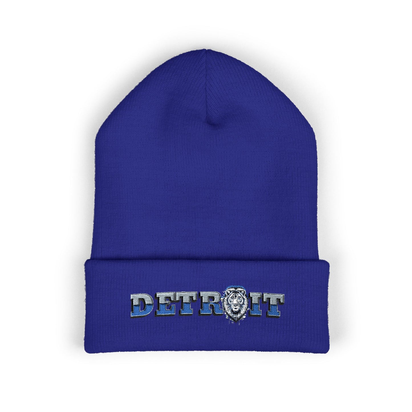 Detroit Lions Football Cuffed Embroidered Beanie Fan Gear