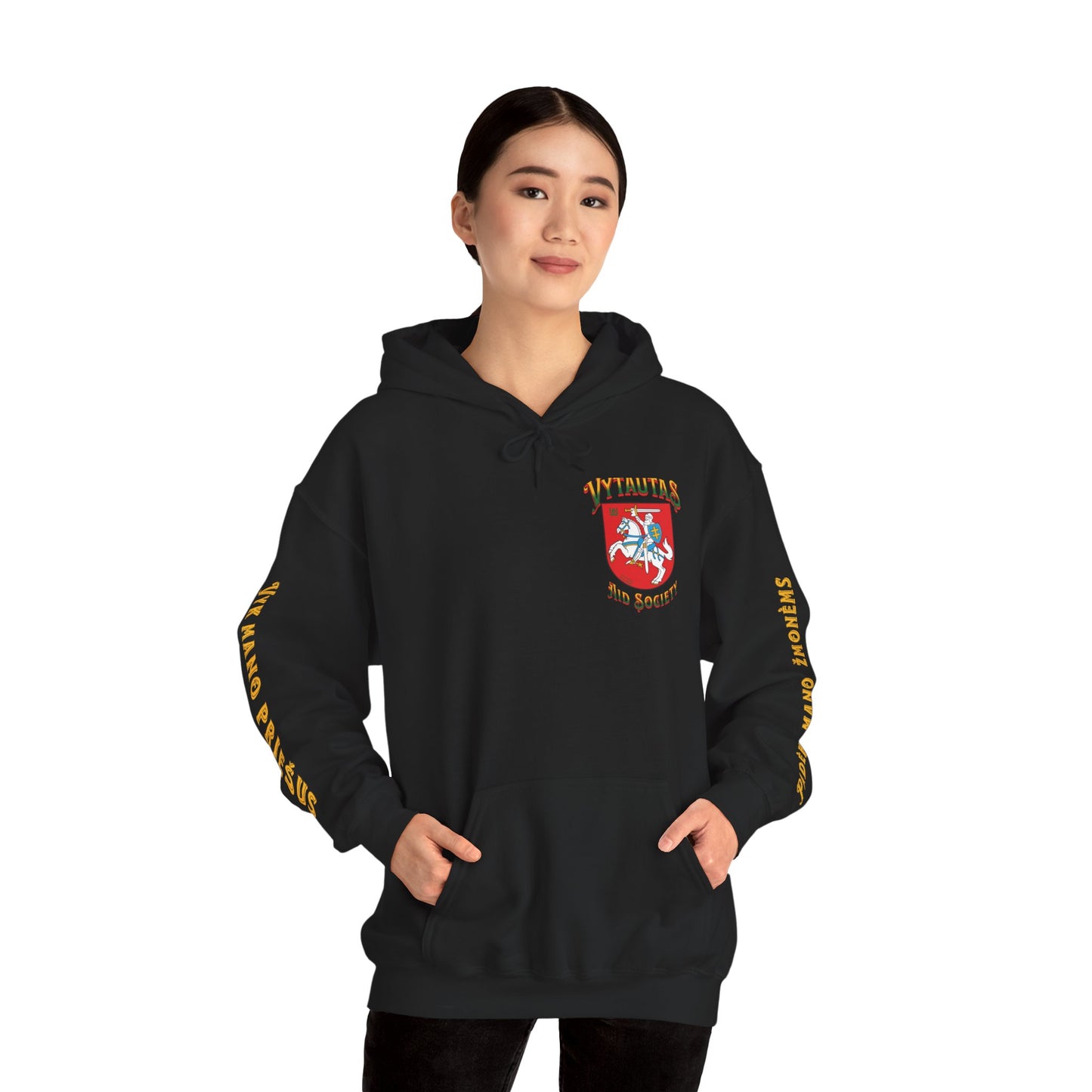 Vytautas Hoodie — Baltic Knight Crest Hooded Sweatshirt