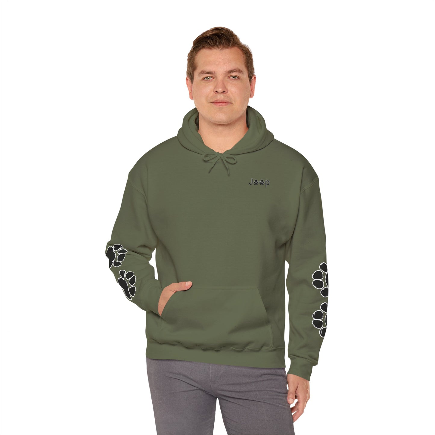 Jeep Paw Print Hoodie — Cute Paw Logo Pullover for Dog & Jeep Lovers