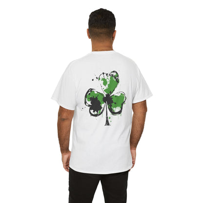 Shamrock Paint-Splash Tee — Green St. Patrick's Day Clover T-Shirt