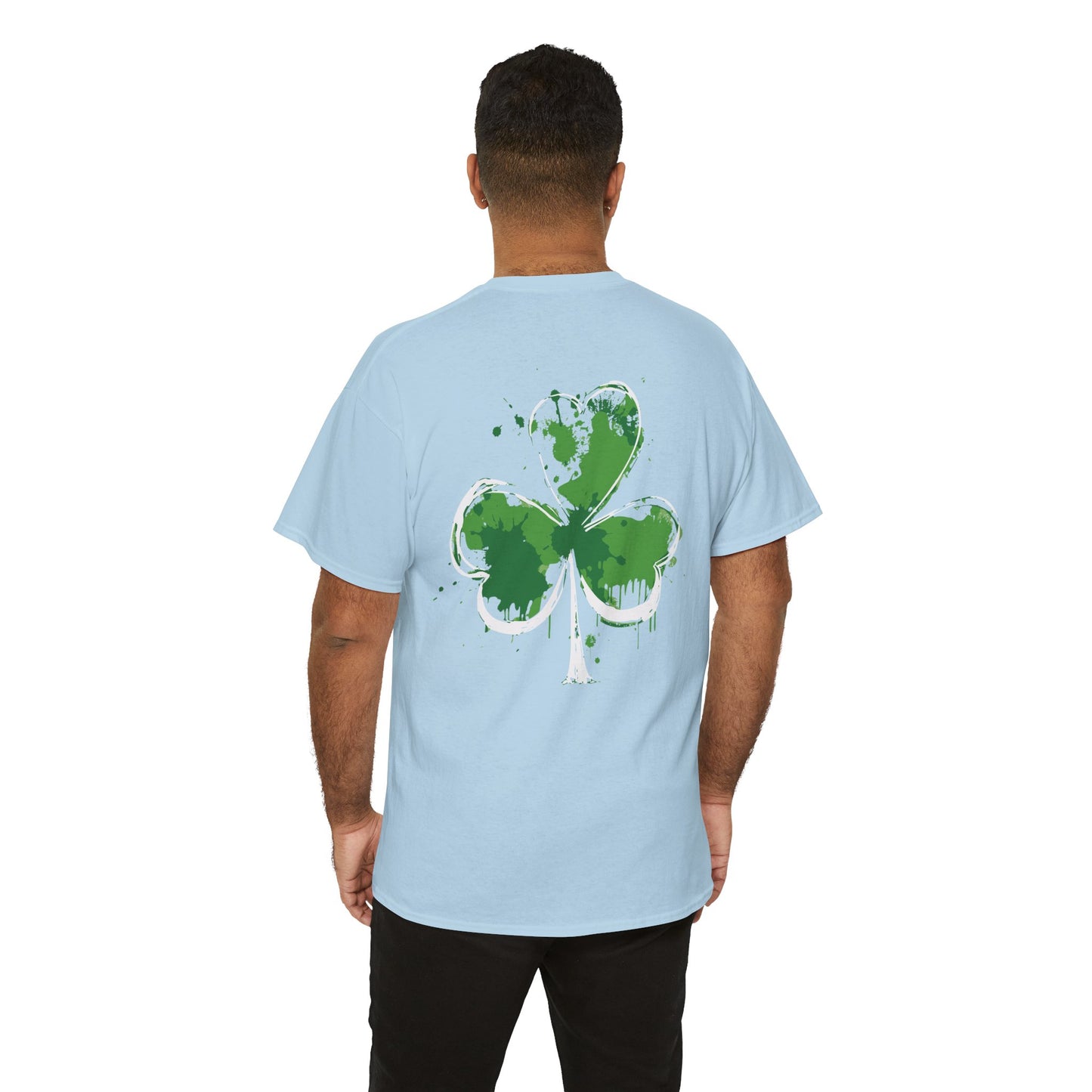 Shamrock Paint-Splash Tee — Green St. Patrick's Day Clover T-Shirt