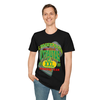 Vytautas St. Patrick's Day Leprechaun T-Shirt 2 — "Drinking Team" Green Beer & Shamrock Design