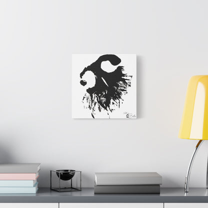 Custom Abstract Black Ink Pet Art Canvas