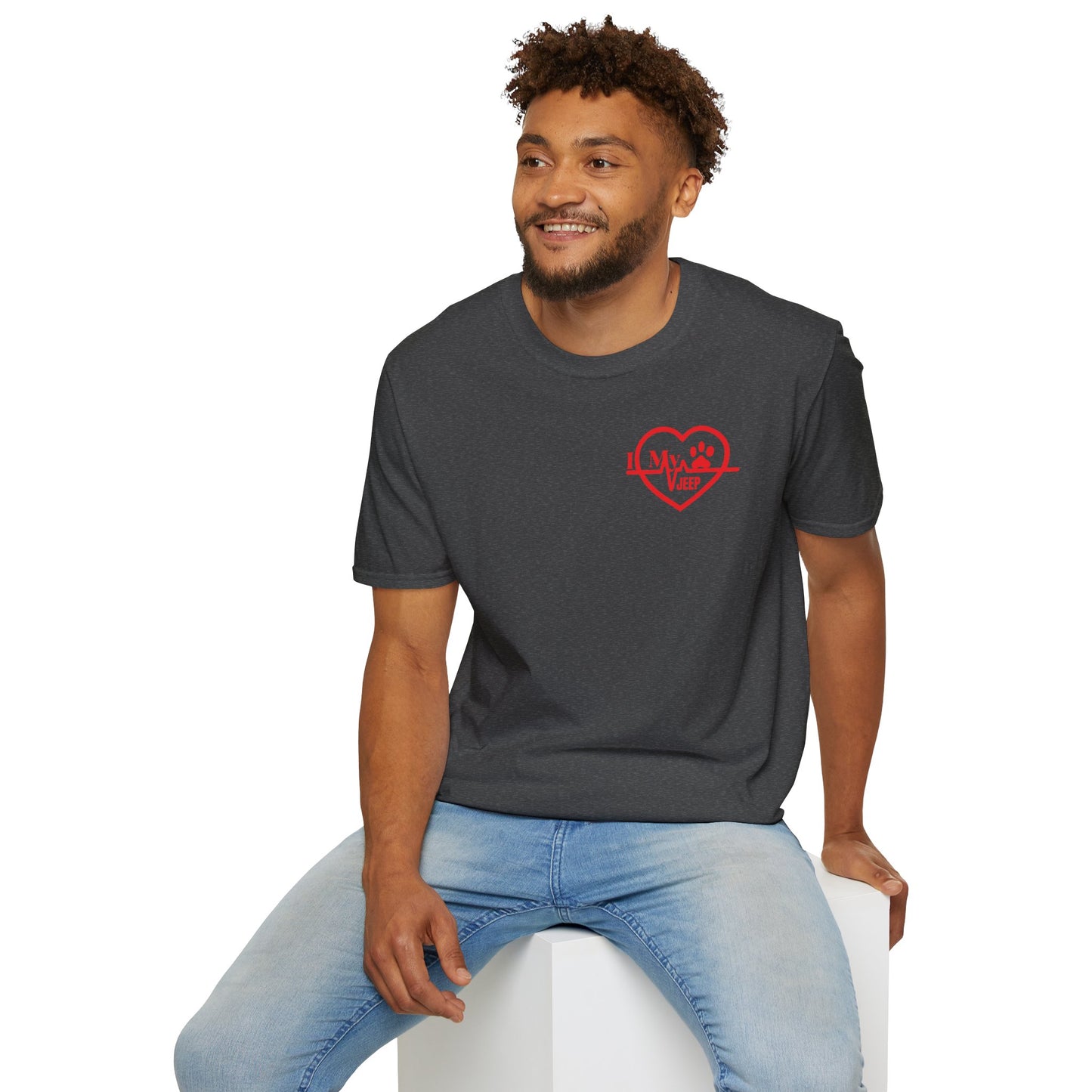 Jeep Heartbeat T-Shirt — Jeep Life Heart EKG Logo Tee