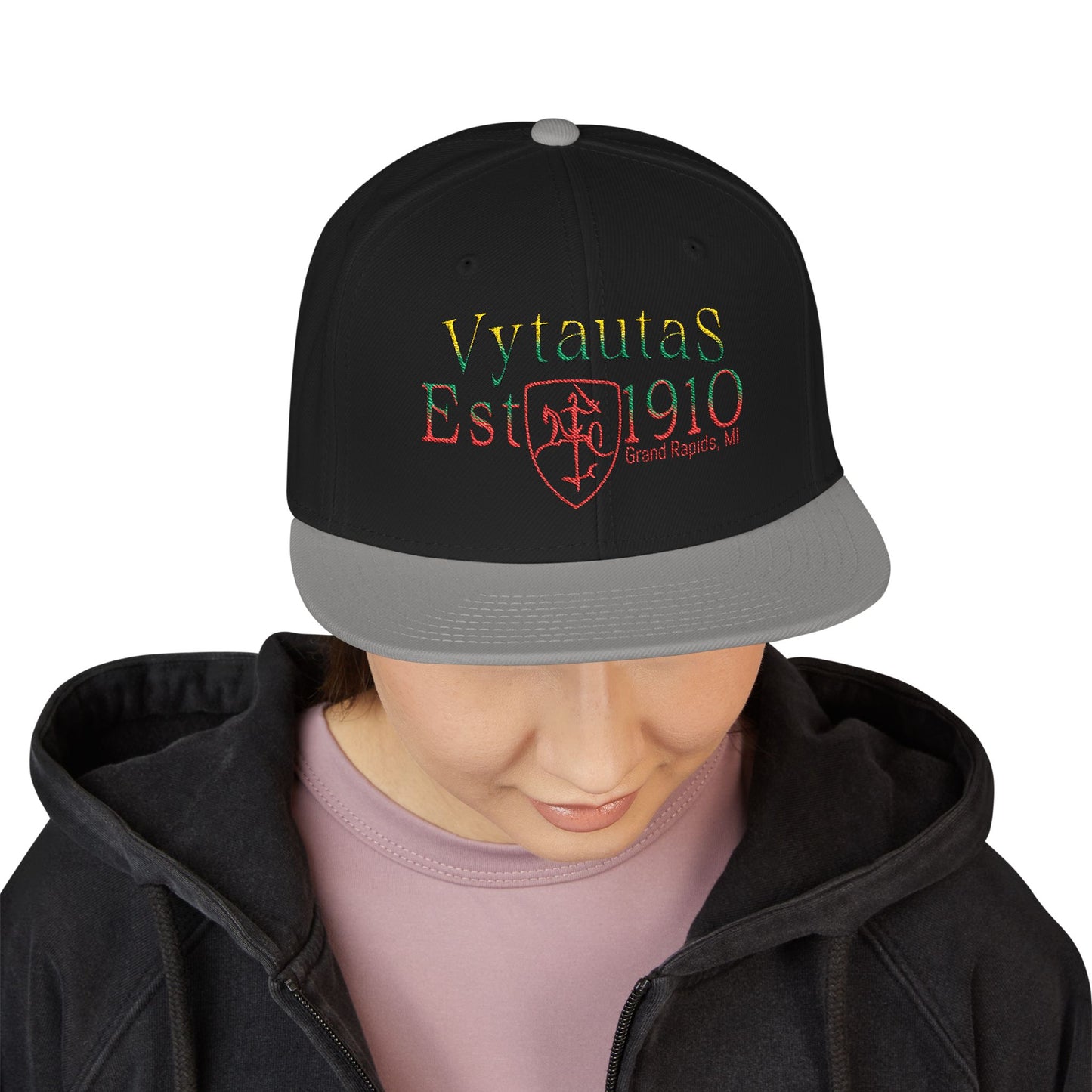 Vytautas Est. 1910 Crest 2 Embroidered Atlanta 1910 Snapback Hat