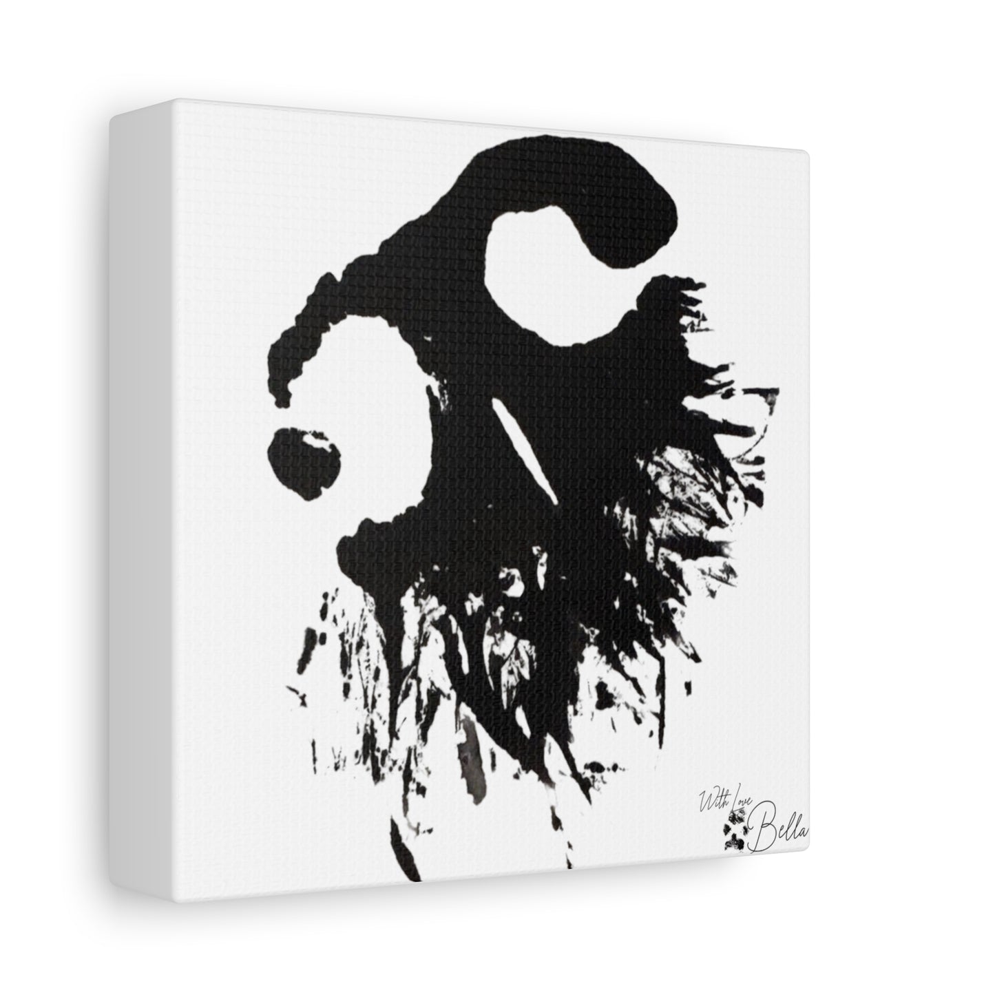 Custom Abstract Black Ink Pet Art Canvas